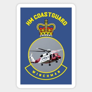 Wichman - HM Coastguard rescue Sikorsky S-92 helicopter based on coastguard insignia Magnet